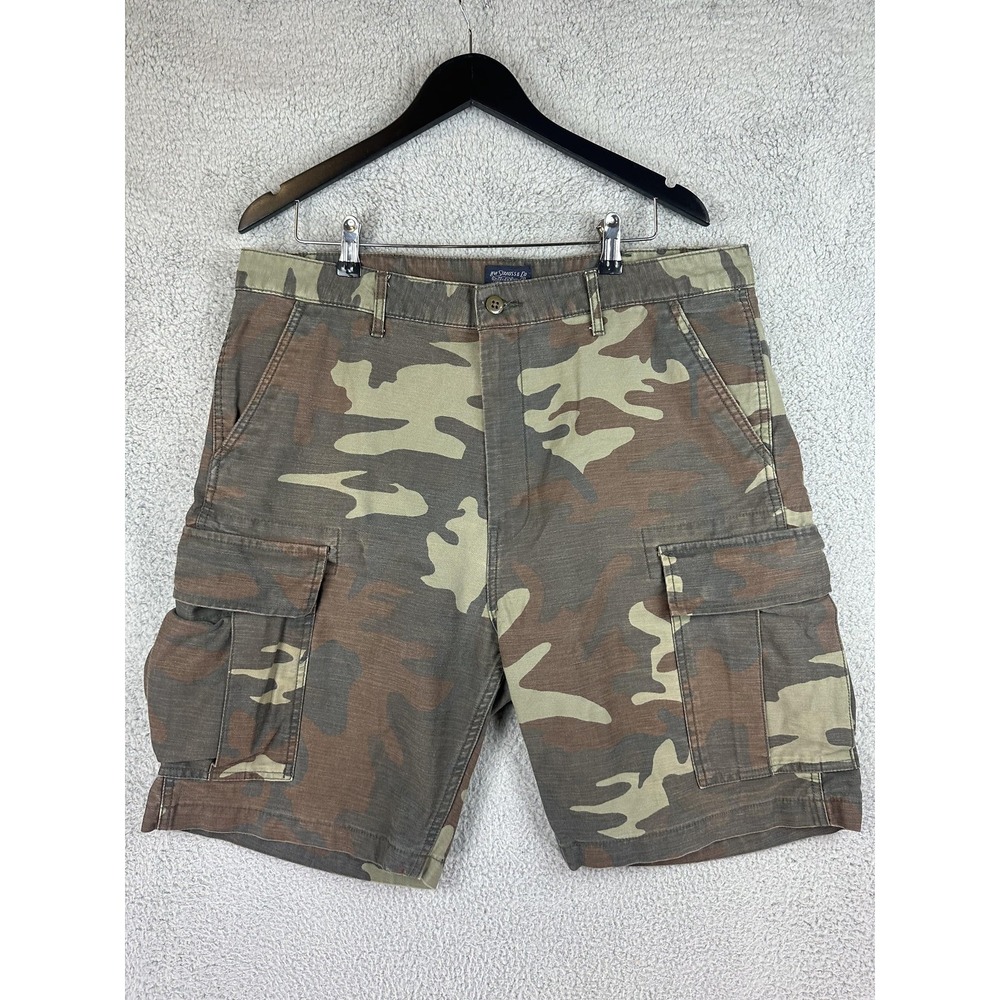 Levis Cargo Shorts Mens 36 Camo Button Pocket Utility Outdoor Military Tactical